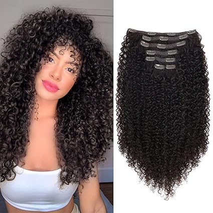 BHF 26 inch Kinky Curly Clip In Hair Extension